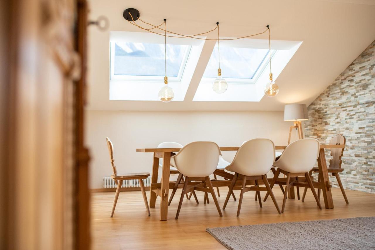 Dachgeschoss Wohnung Akelei Am Fusse Der Zugspitze Grainau Exteriör bild