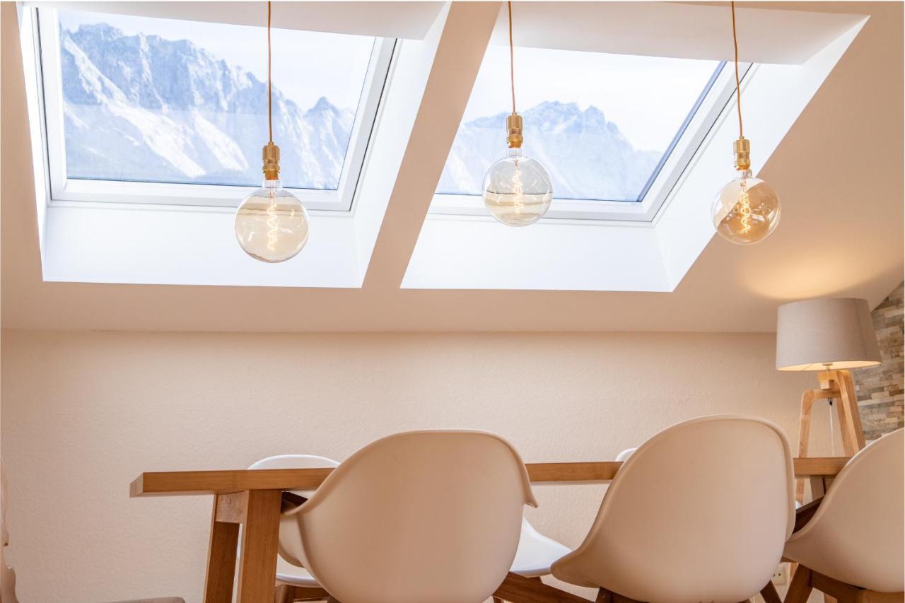 Dachgeschoss Wohnung Akelei Am Fusse Der Zugspitze Grainau Exteriör bild